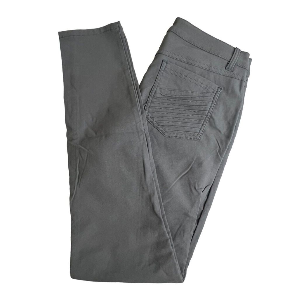 Prana Womens‎ Gray Mid Rise Stretch Nylon Moto Skinny Pants 10
